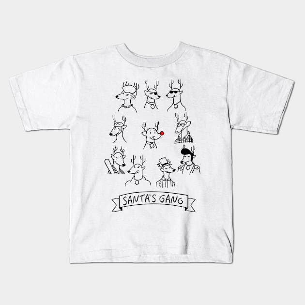 The Gang Of Santa Kids T-Shirt by MarcoFerreira